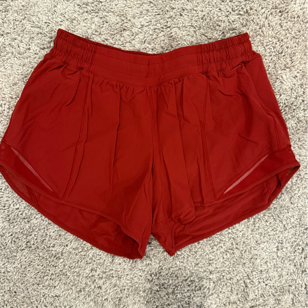 Lululemon Athletica Red Women's Athletic Shorts hottie hot